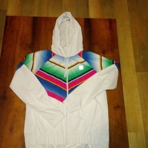 Hooded windbreaker jacket